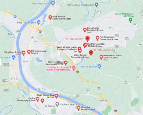 The Ridge Apartments and Townhomes School Map