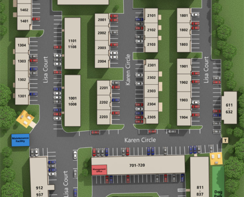 The Ridge Apartments and Townhomes Retail Map Detail